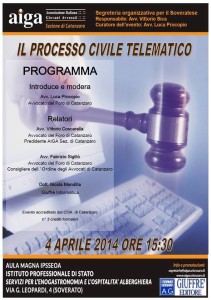 Soverato – Venerdì 4 Aprile corso di formazione su “Il Processo civile telematico”