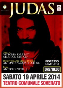 Sabato 19 aprile al Teatro Comunale di Soverato va in scena “Judas”
