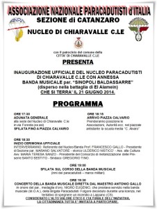 Inaugurazione del Nucleo Paracadutisti di Chiaravalle C.le