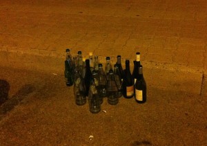 Bottiglie abbandonate