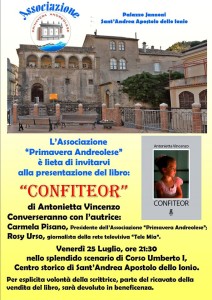 S. Andrea Jonio – Venerdì 25 Luglio la presentazione del libro di Antonietta Vincenzo “Confiteor”