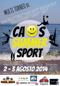 Soverato – Il 2 e 3 Agosto 2014 il “CAOS Summer Sport”