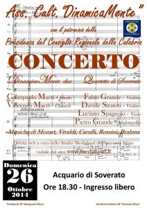 Domenica 26 Ottobre concerto del DinamicaMente Duo e del Quartetto di Soverato