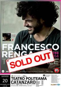 Catanzaro – Sold out per Francesco Renga al Teatro Politeama