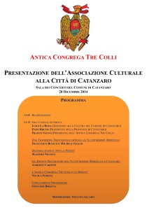 Presentazione dell’associazione culturale Antica Congrega Tre Colli alla Città di Catanzaro
