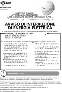Avvisi Enel di Interruzione Energia Elettrica a Montepaone e Petrizzi