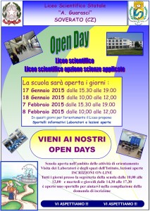 Open Day al Liceo Scientifico Statale “A. Guarasci” di Soverato