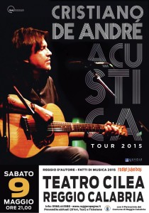 Cristiano De Andrè il 9 maggio al Teatro Cilea di Reggio Calabria