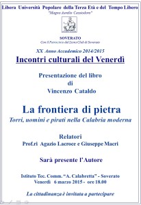 Soverato – Venerdì 06 marzo presentazione libro di Vincenzo Cataldo