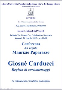Soverato – Conferenza di Maurizio Paparazzo su Giosuè Carducci