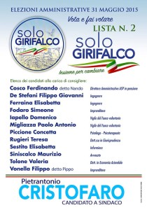 Girifalco – Lettera di presentazione del candidato a sindaco Pietrantonio Cristofaro