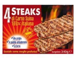 Ritirato da Eurospin “Steaks di carne suina” per tracce di uova non dichiarate