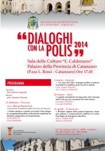 Primo incontro dei “Dialoghi con la Polis 2014”