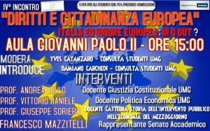 Italia: dentro o fuori dall’Unione Europea? Lunedì 5 Maggio tavola rotonda all’UMG